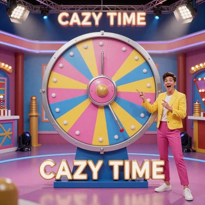 Crazy Time Slot Poster von Evolution Gaming im CasinoLab