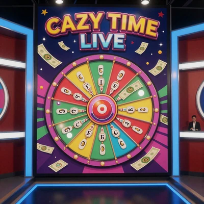 Crazy Time Slot Poster von Evolution Gaming im CasinoLab